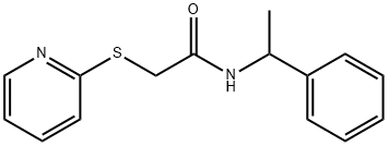 N-(1-phenylethyl)-2-(2-pyridinylsulfanyl)acetamide Structure