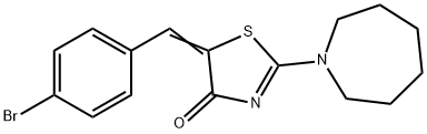 2-(1-azepanyl)-5-(4-bromobenzylidene)-1,3-thiazol-4(5H)-one,311781-35-8,结构式