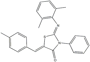 2-[(2,6-dimethylphenyl)imino]-5-(4-methylbenzylidene)-3-phenyl-1,3-thiazolidin-4-one|
