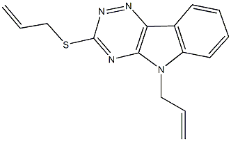 5-allyl-3-(allylsulfanyl)-5H-[1,2,4]triazino[5,6-b]indole Struktur