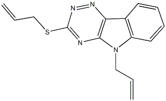 5-allyl-3-(allylsulfanyl)-5H-[1,2,4]triazino[5,6-b]indole 结构式