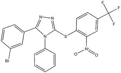 3-(3-bromophenyl)-5-{[2-nitro-4-(trifluoromethyl)phenyl]sulfanyl}-4-phenyl-4H-1,2,4-triazole Structure