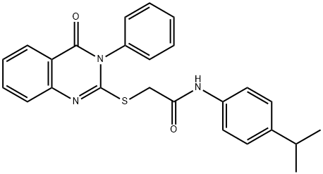 N-(4-isopropylphenyl)-2-[(4-oxo-3-phenyl-3,4-dihydro-2-quinazolinyl)sulfanyl]acetamide Structure