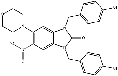 311783-22-9 1,3-bis(4-chlorobenzyl)-5-nitro-6-(4-morpholinyl)-1,3-dihydro-2H-benzimidazol-2-one