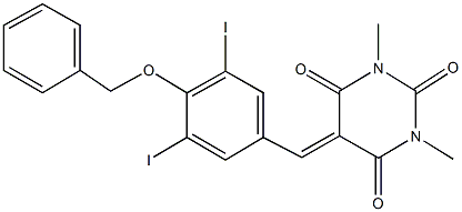 311783-43-4 5-[4-(benzyloxy)-3,5-diiodobenzylidene]-1,3-dimethyl-2,4,6(1H,3H,5H)-pyrimidinetrione