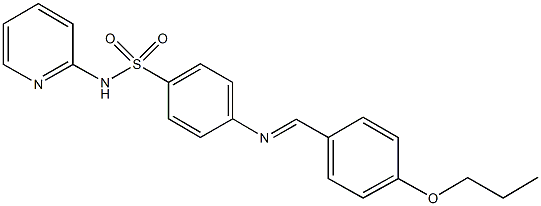 4-[(4-propoxybenzylidene)amino]-N-(2-pyridinyl)benzenesulfonamide 结构式