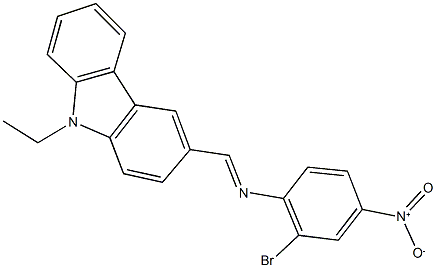 3-[({2-bromo-4-nitrophenyl}imino)methyl]-9-ethyl-9H-carbazole 结构式