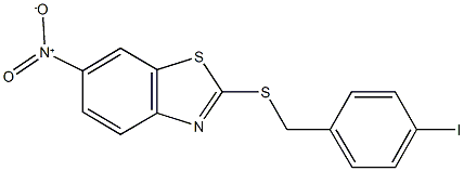 6-nitro-2-[(4-iodobenzyl)sulfanyl]-1,3-benzothiazole,311786-27-3,结构式