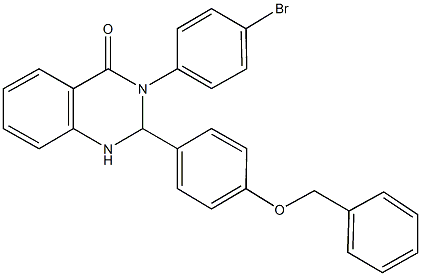 2-[4-(benzyloxy)phenyl]-3-(4-bromophenyl)-2,3-dihydro-4(1H)-quinazolinone Structure