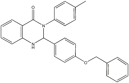 2-[4-(benzyloxy)phenyl]-3-(4-methylphenyl)-2,3-dihydro-4(1H)-quinazolinone Struktur