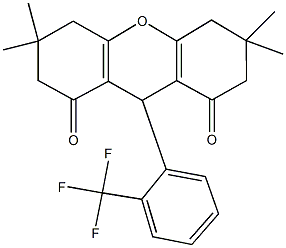 3,3,6,6-tetramethyl-9-[2-(trifluoromethyl)phenyl]-3,4,5,6,7,9-hexahydro-1H-xanthene-1,8(2H)-dione Structure