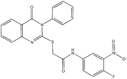 N-{4-fluoro-3-nitrophenyl}-2-[(4-oxo-3-phenyl-3,4-dihydro-2-quinazolinyl)sulfanyl]acetamide|