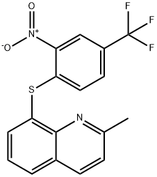 8-{[2-nitro-4-(trifluoromethyl)phenyl]sulfanyl}-2-methylquinoline|