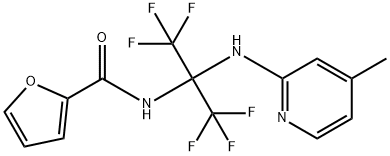 N-[2,2,2-trifluoro-1-[(4-methyl-2-pyridinyl)amino]-1-(trifluoromethyl)ethyl]-2-furamide Structure