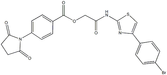 2-{[4-(4-bromophenyl)-1,3-thiazol-2-yl]amino}-2-oxoethyl 4-(2,5-dioxo-1-pyrrolidinyl)benzoate,311788-83-7,结构式