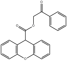 2-oxo-2-phenylethyl 9H-xanthene-9-carboxylate 结构式