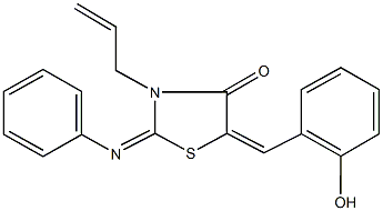 3-allyl-5-(2-hydroxybenzylidene)-2-(phenylimino)-1,3-thiazolidin-4-one 结构式
