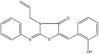 3-allyl-5-(2-hydroxybenzylidene)-2-(phenylimino)-1,3-thiazolidin-4-one|