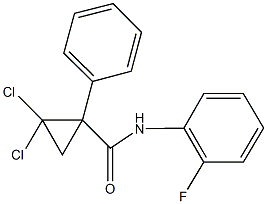 2,2-dichloro-N-(2-fluorophenyl)-1-phenylcyclopropanecarboxamide Structure