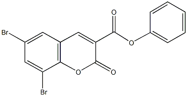 phenyl 6,8-dibromo-2-oxo-2H-chromene-3-carboxylate 结构式