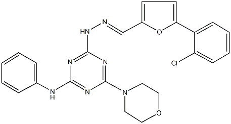 5-(2-chlorophenyl)-2-furaldehyde [4-anilino-6-(4-morpholinyl)-1,3,5-triazin-2-yl]hydrazone,311793-21-2,结构式