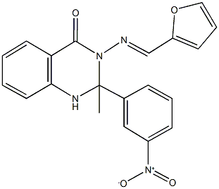 3-[(2-furylmethylene)amino]-2-{3-nitrophenyl}-2-methyl-2,3-dihydro-4(1H)-quinazolinone,311793-30-3,结构式