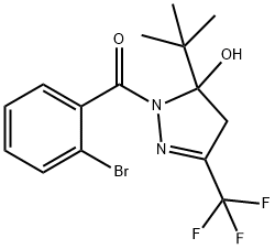 1-(2-bromobenzoyl)-5-tert-butyl-3-(trifluoromethyl)-4,5-dihydro-1H-pyrazol-5-ol Structure