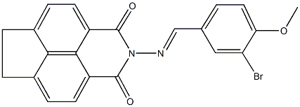 2-[(3-bromo-4-methoxybenzylidene)amino]-6,7-dihydro-1H-indeno[6,7,1-def]isoquinoline-1,3(2H)-dione,311793-80-3,结构式