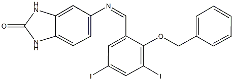 5-{[2-(benzyloxy)-3,5-diiodobenzylidene]amino}-1,3-dihydro-2H-benzimidazol-2-one|