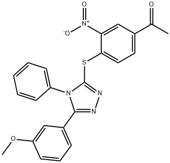 311794-92-0 1-(3-nitro-4-{[5-(3-methoxyphenyl)-4-phenyl-4H-1,2,4-triazol-3-yl]sulfanyl}phenyl)ethanone