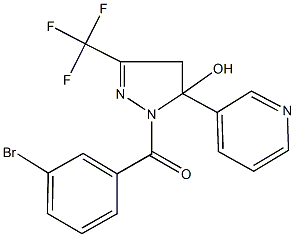 1-(3-bromobenzoyl)-5-(3-pyridinyl)-3-(trifluoromethyl)-4,5-dihydro-1H-pyrazol-5-ol Structure