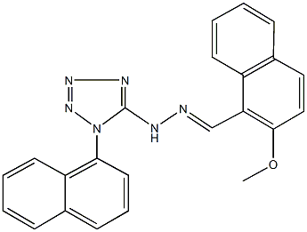 2-methoxy-1-naphthaldehyde [1-(1-naphthyl)-1H-tetraazol-5-yl]hydrazone Struktur