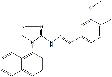 3-methoxy-4-methylbenzaldehyde [1-(1-naphthyl)-1H-tetraazol-5-yl]hydrazone,311796-73-3,结构式