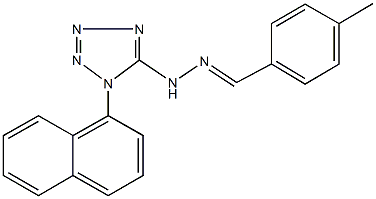 4-methylbenzaldehyde [1-(1-naphthyl)-1H-tetraazol-5-yl]hydrazone Structure