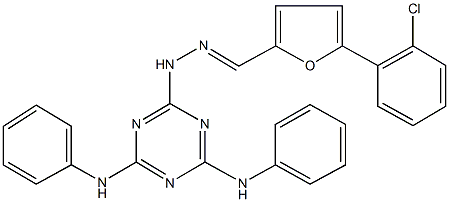 5-(2-chlorophenyl)-2-furaldehyde (4,6-dianilino-1,3,5-triazin-2-yl)hydrazone,311796-89-1,结构式