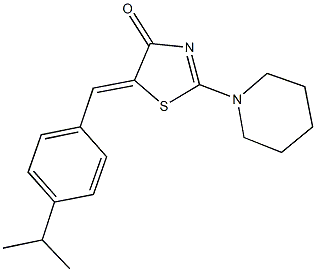 5-(4-isopropylbenzylidene)-2-(1-piperidinyl)-1,3-thiazol-4(5H)-one,311796-90-4,结构式