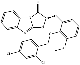 2-{2-[(2,4-dichlorobenzyl)oxy]-3-methoxybenzylidene}[1,3]thiazolo[3,2-a]benzimidazol-3(2H)-one|