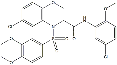 2-{5-chloro[(3,4-dimethoxyphenyl)sulfonyl]-2-methoxyanilino}-N-(5-chloro-2-methoxyphenyl)acetamide,311798-84-2,结构式