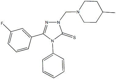 5-(3-fluorophenyl)-2-[(4-methyl-1-piperidinyl)methyl]-4-phenyl-2,4-dihydro-3H-1,2,4-triazole-3-thione|