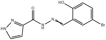 N'-(5-bromo-2-hydroxybenzylidene)-1H-pyrazole-5-carbohydrazide Structure