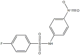 4-fluoro-N-{4-nitrophenyl}benzenesulfonamide Struktur