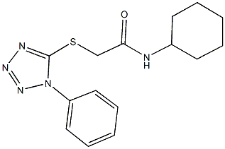 N-cyclohexyl-2-[(1-phenyl-1H-tetraazol-5-yl)sulfanyl]acetamide Structure