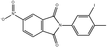 5-nitro-2-(3-iodo-4-methylphenyl)-1H-isoindole-1,3(2H)-dione 化学構造式