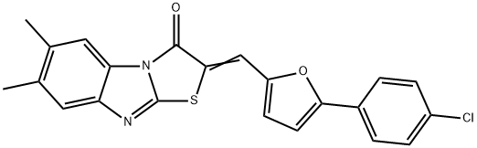 2-{[5-(4-chlorophenyl)-2-furyl]methylene}-6,7-dimethyl[1,3]thiazolo[3,2-a]benzimidazol-3(2H)-one,312266-51-6,结构式