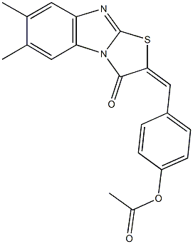 312266-53-8 4-[(6,7-dimethyl-3-oxo[1,3]thiazolo[3,2-a]benzimidazol-2(3H)-ylidene)methyl]phenyl acetate