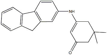 3-(9H-fluoren-2-ylamino)-5,5-dimethyl-2-cyclohexen-1-one Struktur