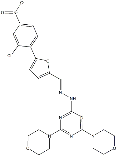 312269-95-7 5-{2-chloro-4-nitrophenyl}-2-furaldehyde [4,6-di(4-morpholinyl)-1,3,5-triazin-2-yl]hydrazone