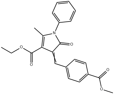 ethyl 4-[4-(methoxycarbonyl)benzylidene]-2-methyl-5-oxo-1-phenyl-4,5-dihydro-1H-pyrrole-3-carboxylate Structure