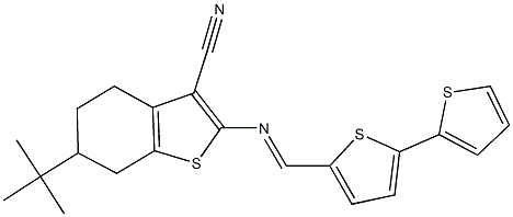 5-{[(6-tert-butyl-3-cyano-4,5,6,7-tetrahydro-1-benzothien-2-yl)imino]methyl}-2,2'-bithiophene|