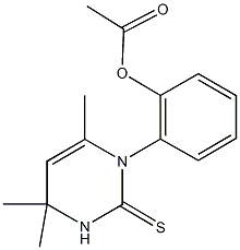 2-(4,4,6-trimethyl-2-thioxo-3,4-dihydro-1(2H)-pyrimidinyl)phenyl acetate Structure